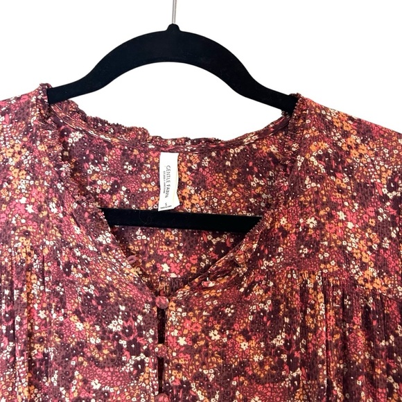 Gentle Fawn Evie Blouse Sienna Ditsy- Floral Bohemian Blouse- Size Small - Picture 7 of 10